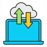 Cloud Computing and data icon concept vector