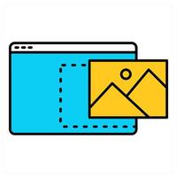 Webpage Image and education icon concept vector