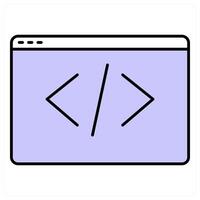 Programming and object icon concept vector