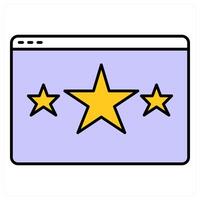 Webpage Ratings and ranking icon concept vector