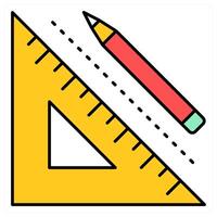 Geometry and tool icon concept vector