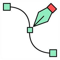 Graphic Tool and point icon concept vector