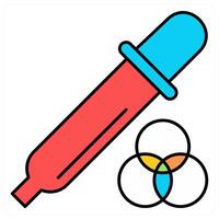 Dropper and education icon concept vector