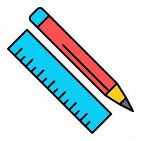 Geometry and tool icon concept vector