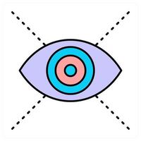 Vision and see icon concept vector