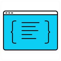 Programming and object icon concept vector