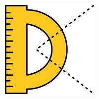 Protactor and divider icon concept vector