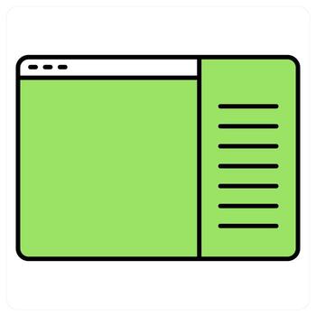 página web contenido y contenido icono concepto vector