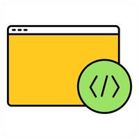 Programming and coding icon concept vector