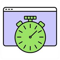 Webpage Speedometer and speed icon concept vector