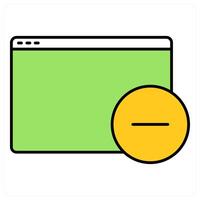 Remove Webpage and delete webpage icon concept vector