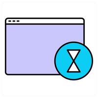Webpage Time and site icon concept vector