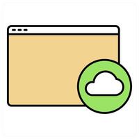 Cloud Webpage and sync icon concept vector