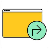 Send Webpage and page icon concept vector