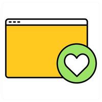 Favorite Webpage and page icon concept vector