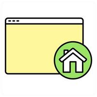 Homepage and house icon concept vector