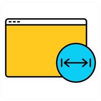 Webpage and internet icon concept vector