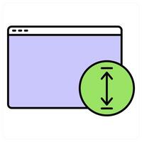 Upload Webpage and web icon concept vector