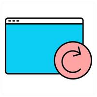 Update Webpage and update icon concept vector