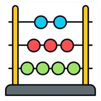 Abacus and math icon concept vector