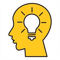 Student Idea and creative icon concept vector