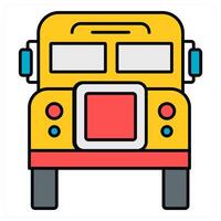 School Bus and public icon concept vector