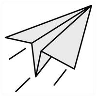 Paper Plane and send icon concept vector