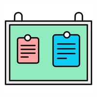 Notice Board and notice icon concept vector