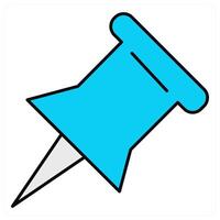 Push Pin and paper icon concept vector