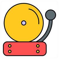 Electric Bell and scholl bell icon concept vector
