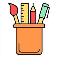 Geometry and protractor icon concept vector