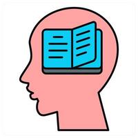 Student Thinking and idea icon concept vector