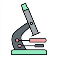 Microscope and lab icon concept vector
