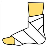 Foot Fracture and broken leg icon concept vector