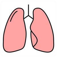 Lungs and health icon concept vector