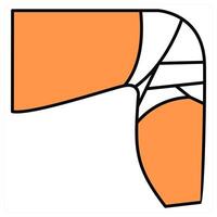Leg Fracture and patient icon concept vector