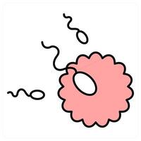 Sperm and fertilize icon concept vector
