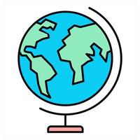 Globe and global icon concept vector
