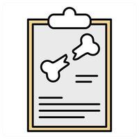 Orthopedic Report and report icon concept vector