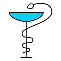 Asclepious and sign icon concept vector