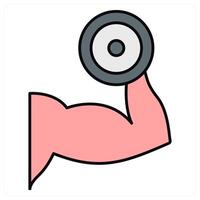 Muscle and model icon concept vector