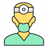 Surgeon and man icon concept vector