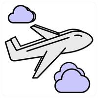 Plane and flight icon concept vector