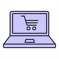 Online Shopping and ecommerce icon concept vector