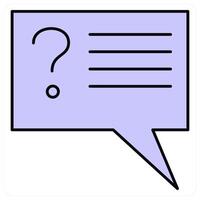 Query and help icon concept vector