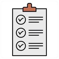 Checklist and mark icon concept vector