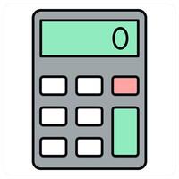 Calculator and math icon concept vector