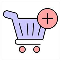 Add to Cart and trolley icon concept vector