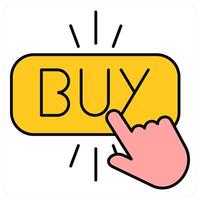 Click Now and sign icon concept vector