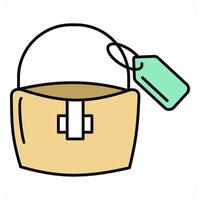 Basket and trolley icon concept vector